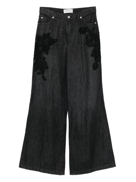ERMANNO FIRENZE  floral-embroidered jeans