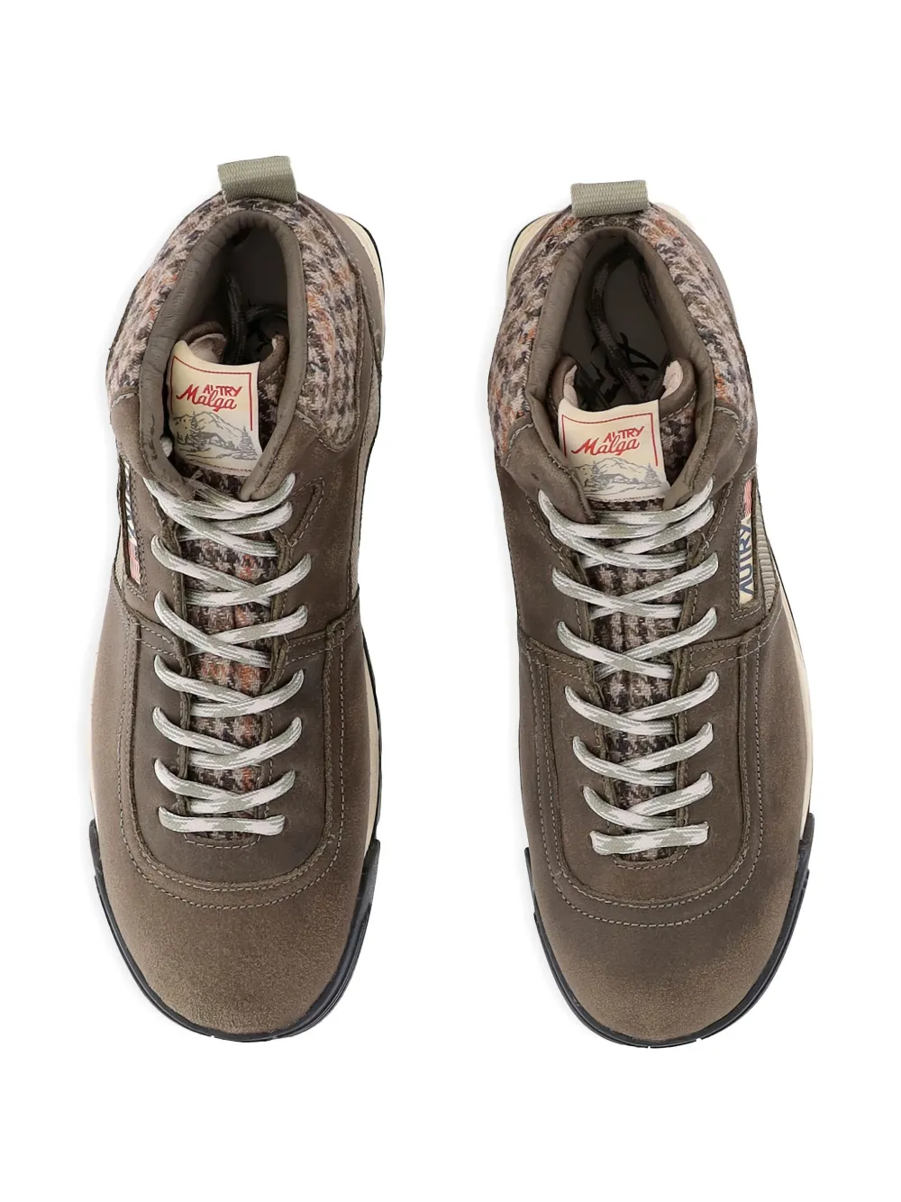 Autry Laarzen met pied-de-poule vlak Beige