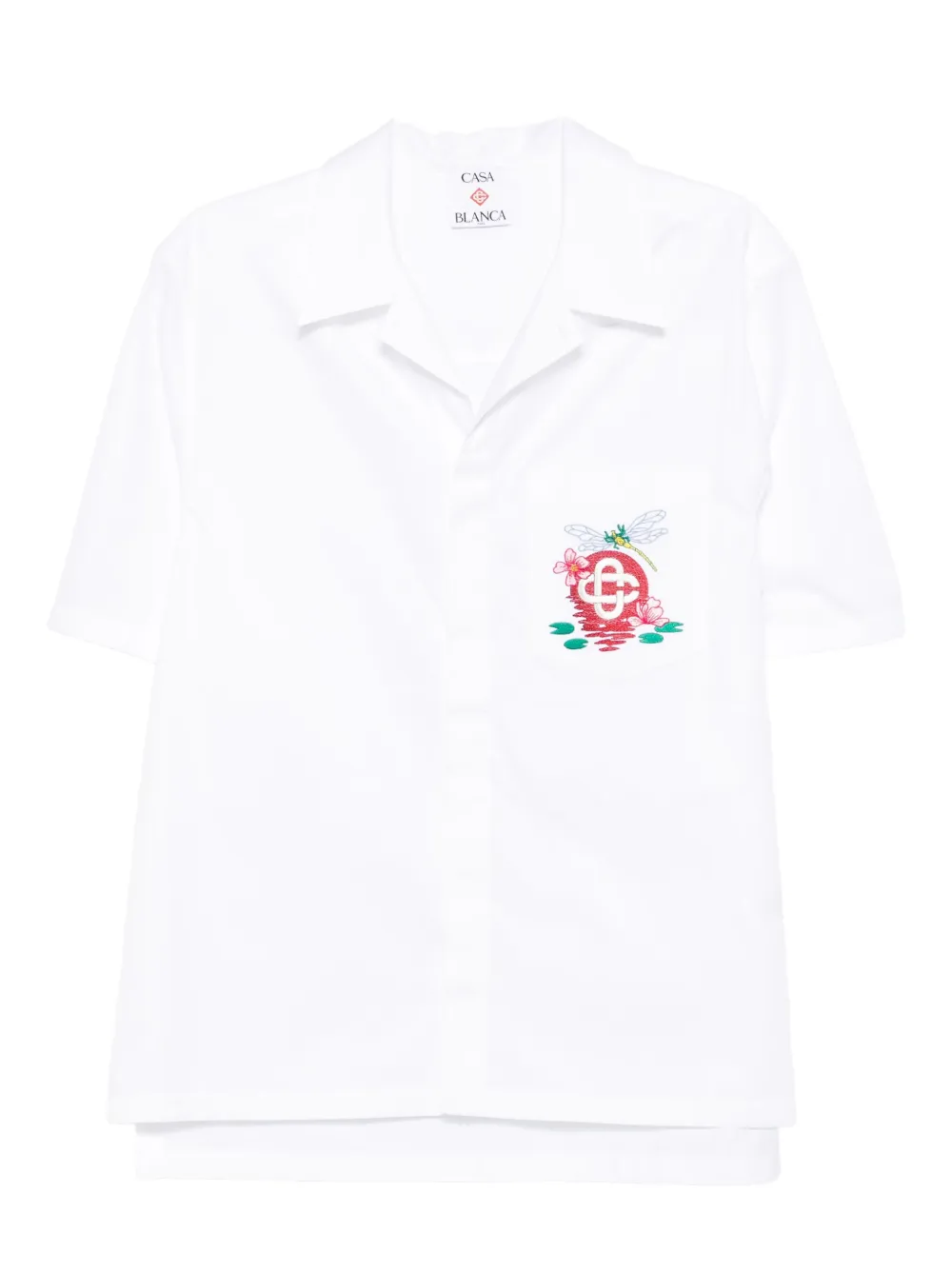 Casablanca embroidered-flower shirt | White | Image 1