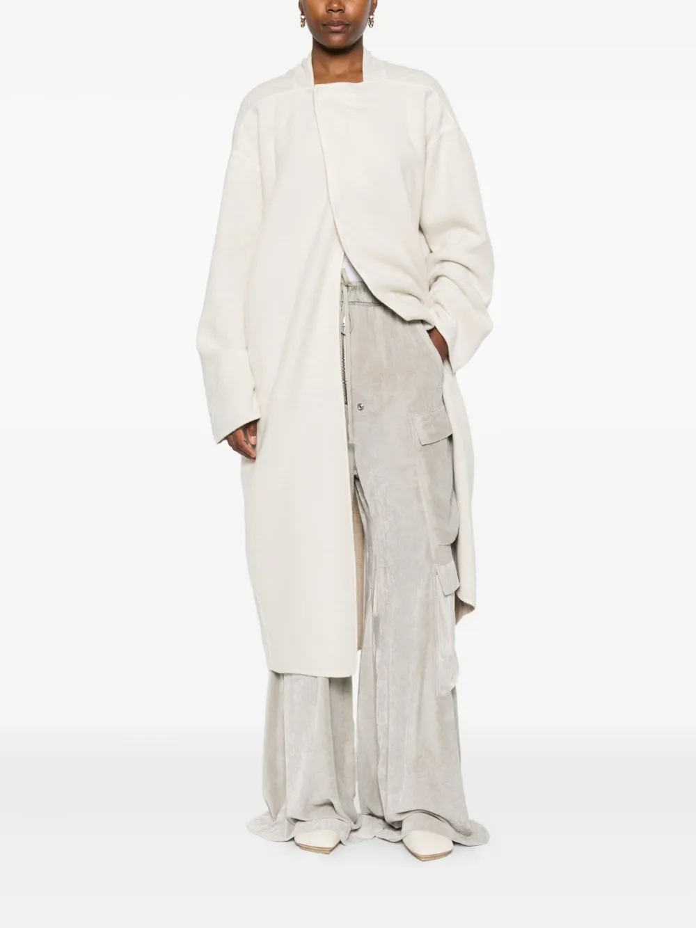 Rick Owens Asymmetrisch jack met overlap - Beige