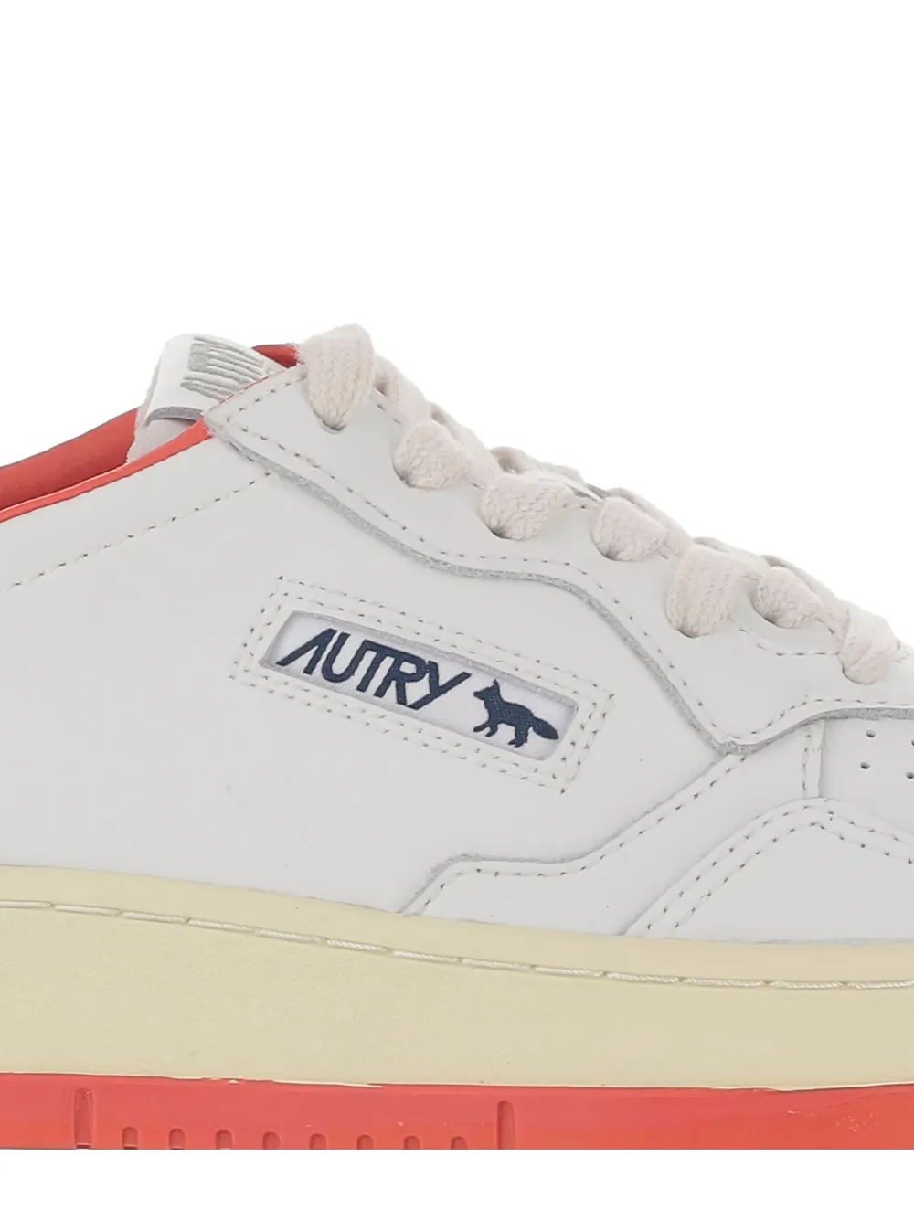Autry x Maison Kitsuné low-top leren sneakers Wit
