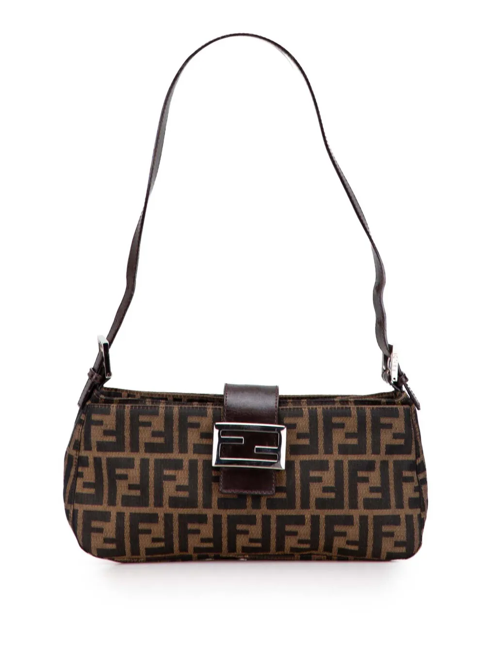 Fendi Pre-Owned 20th Century ズッカ キャンバス ショルダーバッグ - ブラウン Fendi Pre-Owned 20th Century ズッカ キャンバス ショルダーバッグ - ブラウン