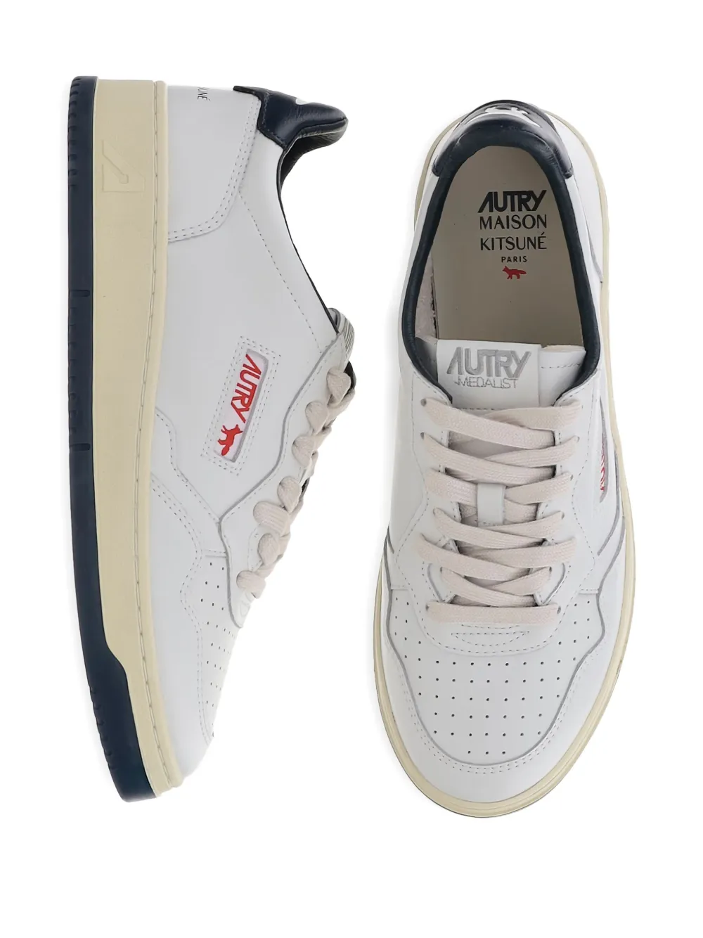 Autry leather low-top sneakers White