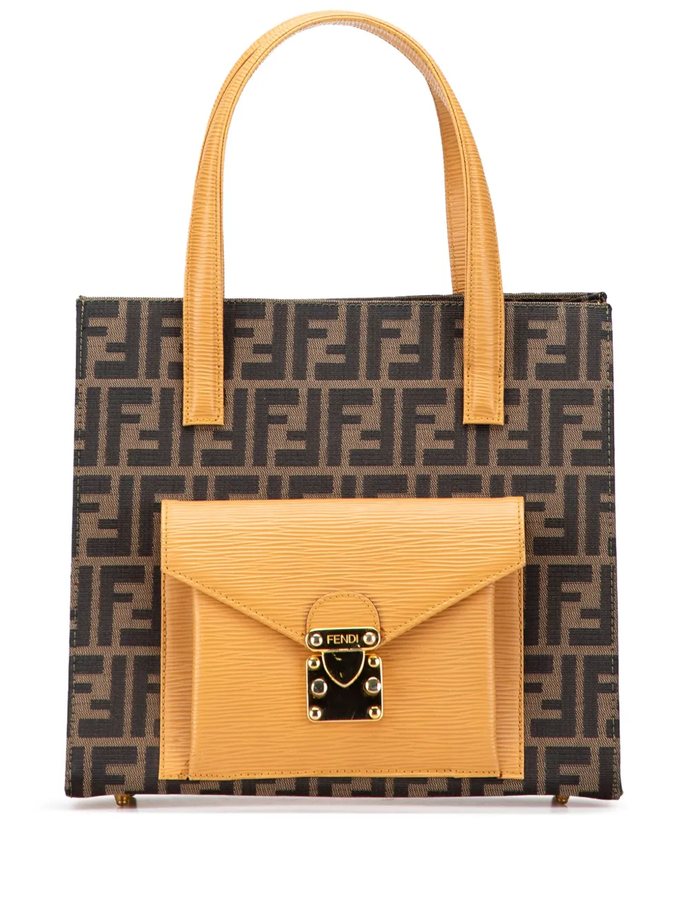 Fendi Pre-Owned 20th Century ズッカ サッチェルバッグ - ブラウン Fendi Pre-Owned 20th Century ズッカ サッチェルバッグ - ブラウン