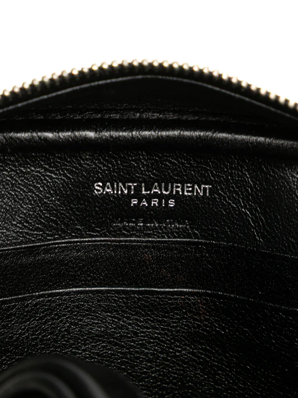 Pre-owned Saint Laurent 2016 Studded Calfskin Monogram Heart Blogger Crossbody Bag In Black