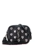 Saint Laurent Pre-Owned 2016 Studded Calfskin Monogram Heart Blogger crossbody bag - Black