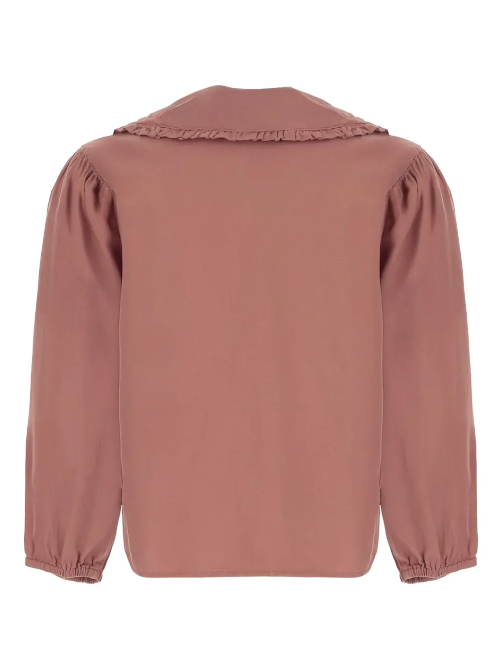 Babe And Tess Ruffled-collar Blouse In Brown