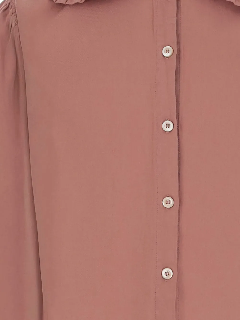 Babe And Tess Ruffled-collar Blouse In Brown