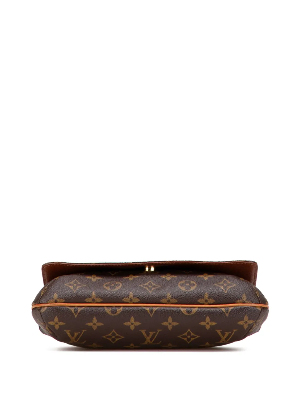 Pre-owned Louis Vuitton 2000 Monogram Musette Tango Short Strap Shoulder Bag In Brown