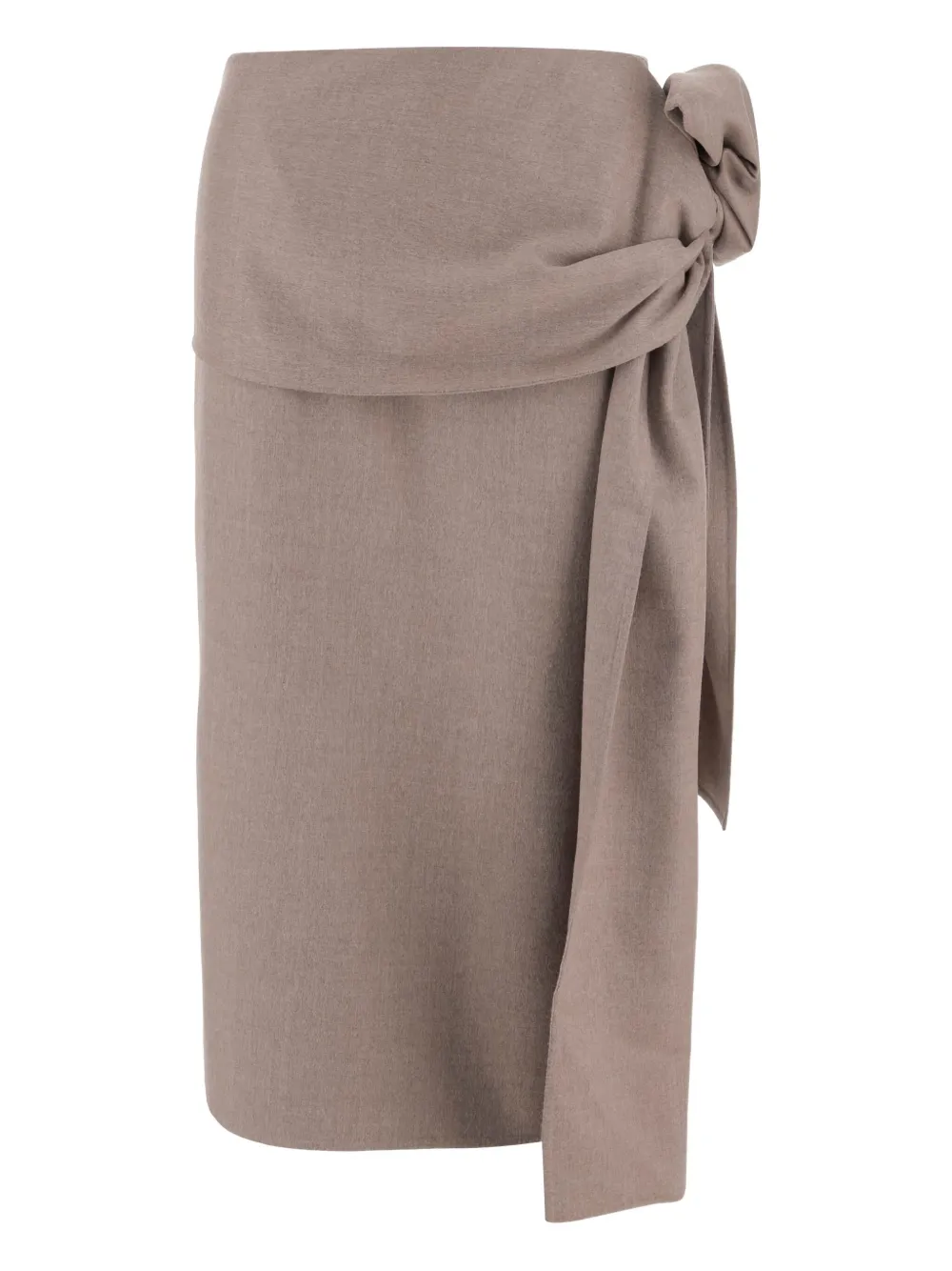 Carven knotted wool skirt - Bruin
