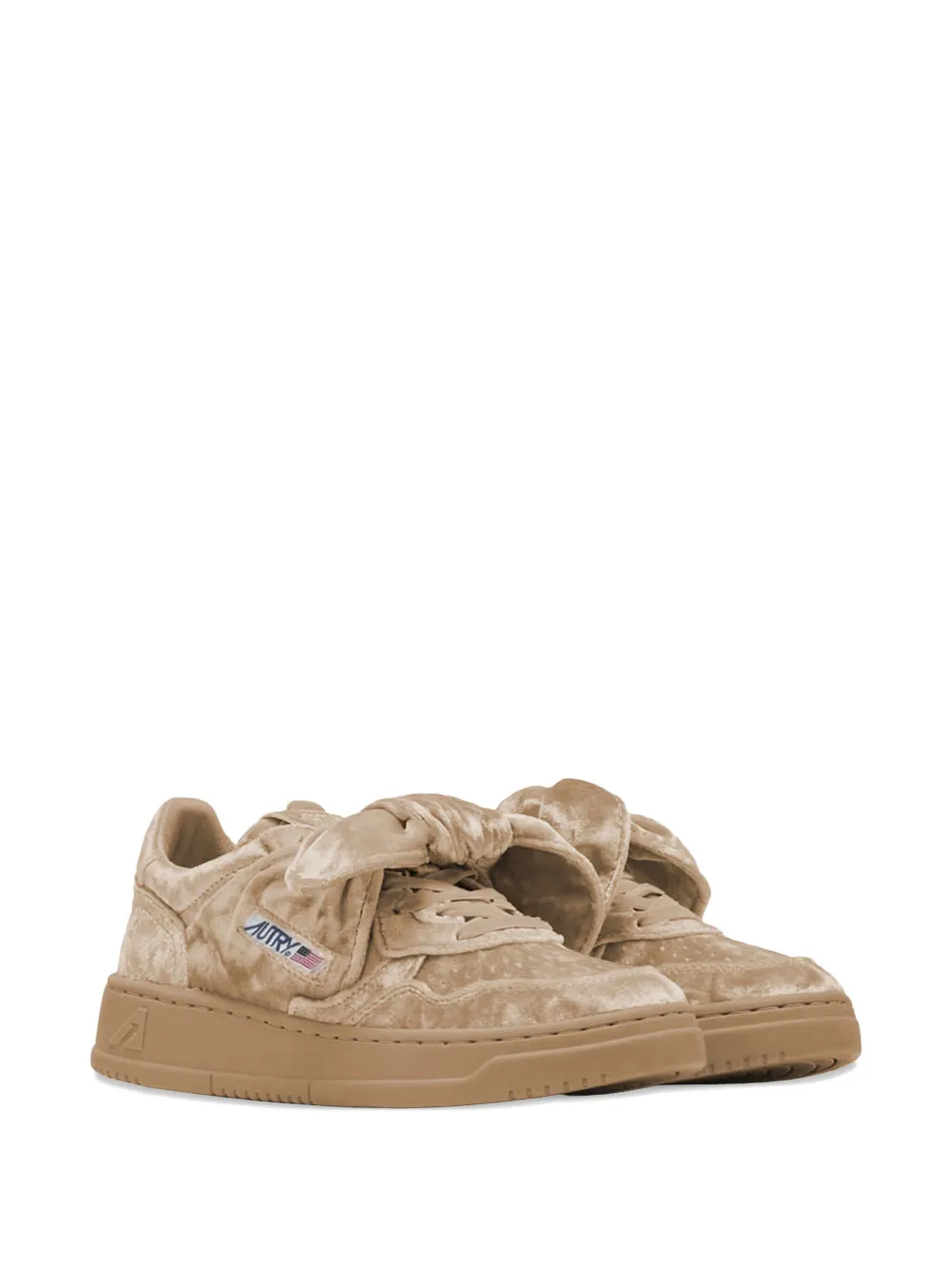 Autry low-top logo-detail sneakers - Beige
