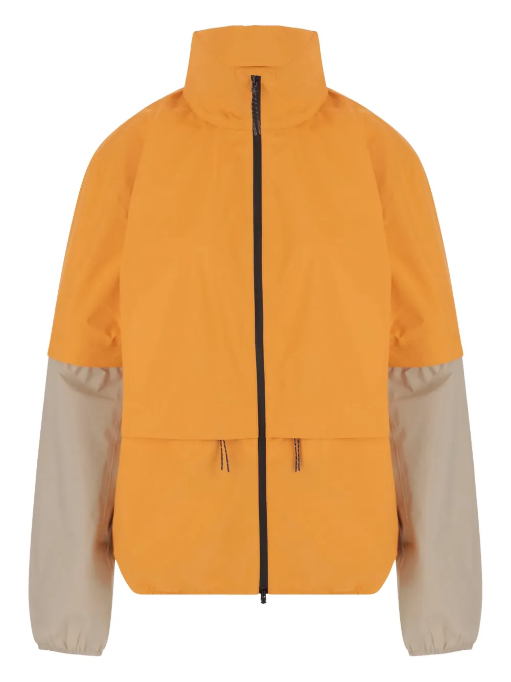 Autry Two-tone Zip-front Jacket In Orange