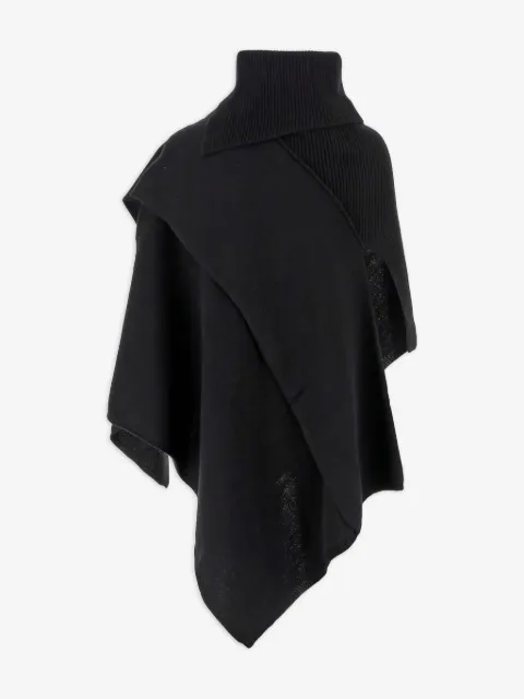 Niccolò Pasqualetti turtleneck ribbed-knit poncho