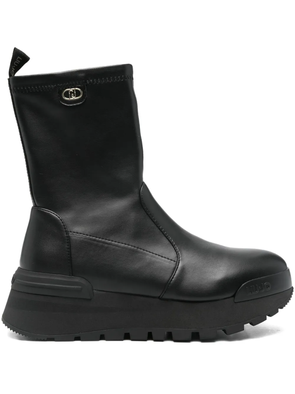 LIU JO sock-style platform boots Black