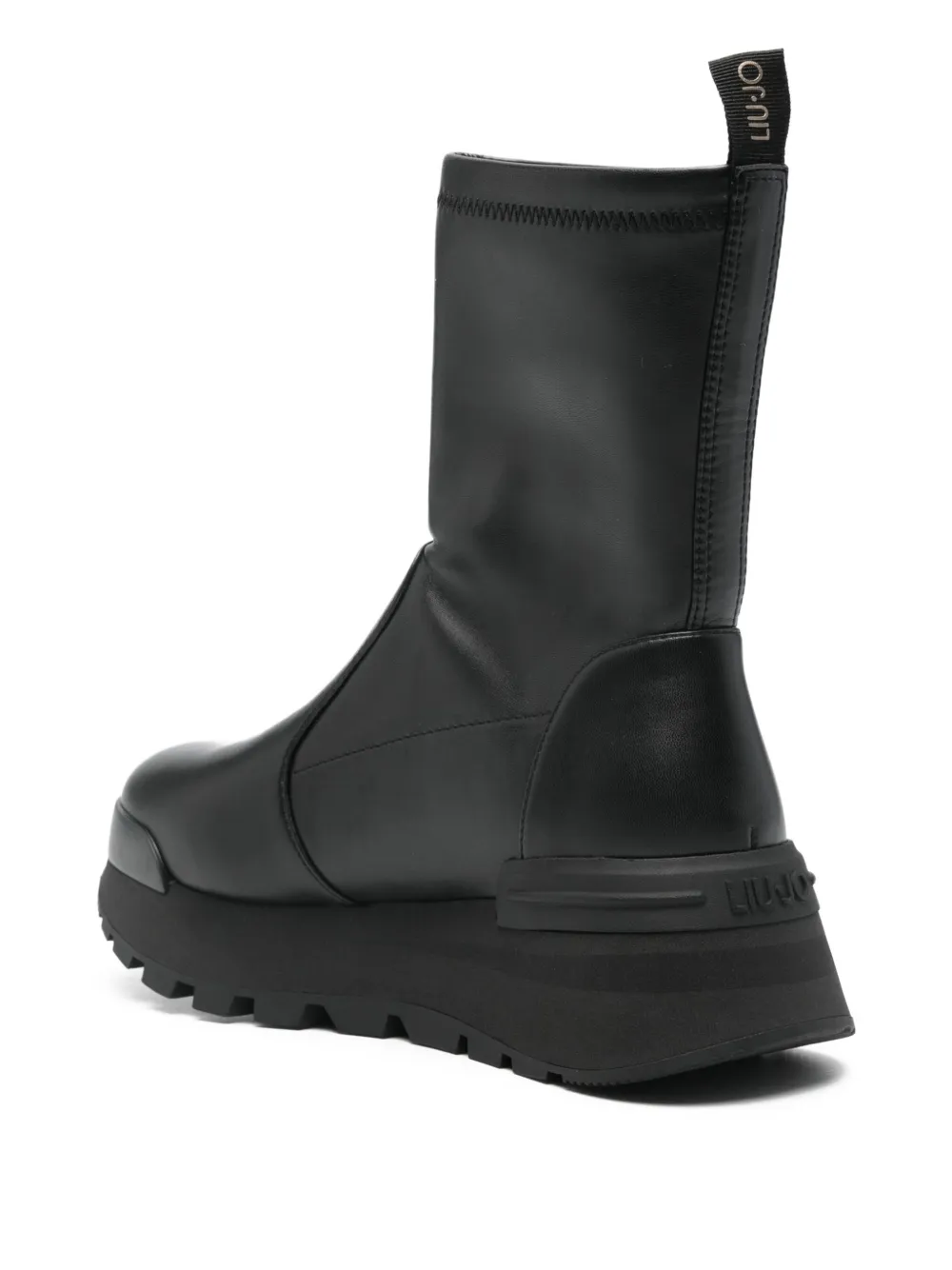 LIU JO sock-style platform boots Black