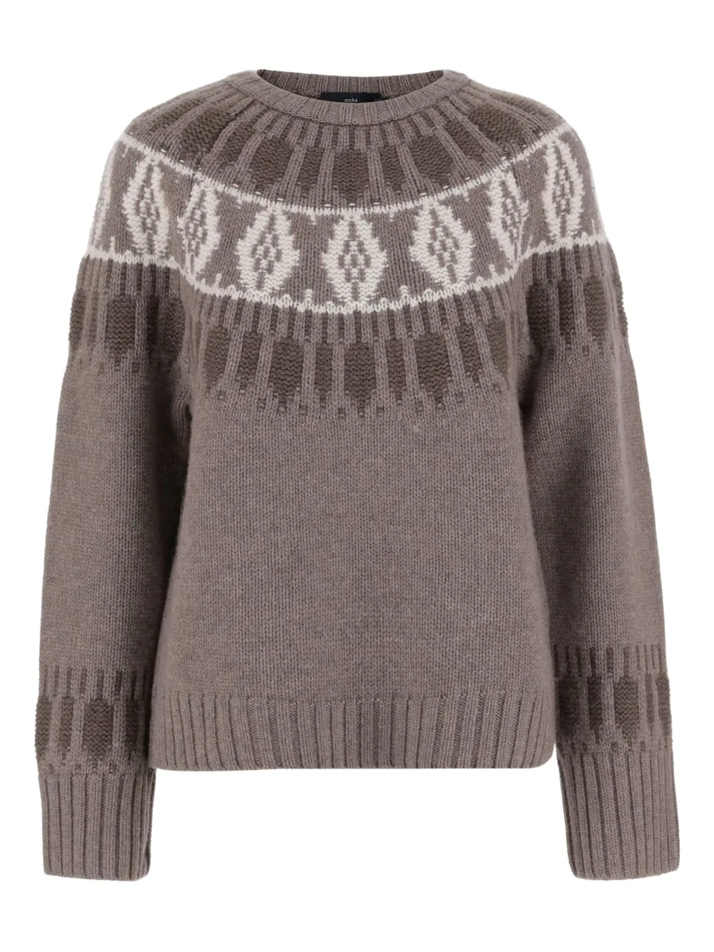 arch4 fairisle crew-neck sweater | Brown | Image 1
