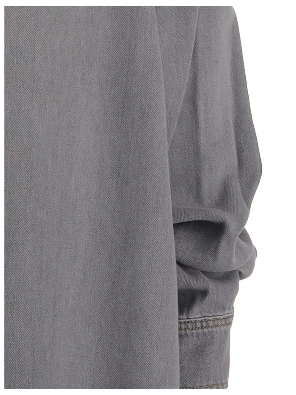 Darkpark Casual Denim Shirt Adjustable Cuffs In Gray