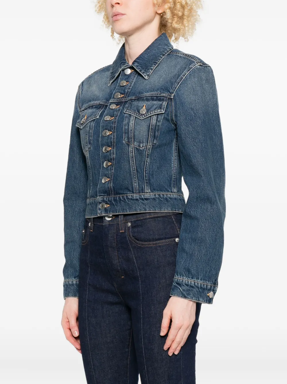Stella McCartney Denim jack Blauw