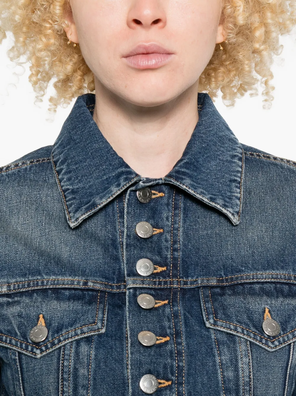 Stella McCartney Denim jack Blauw