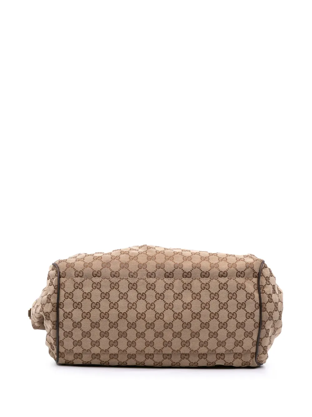 Pre-owned Gucci 2016-2025 Gg Canvas Sukey Sachel Satchel In Brown