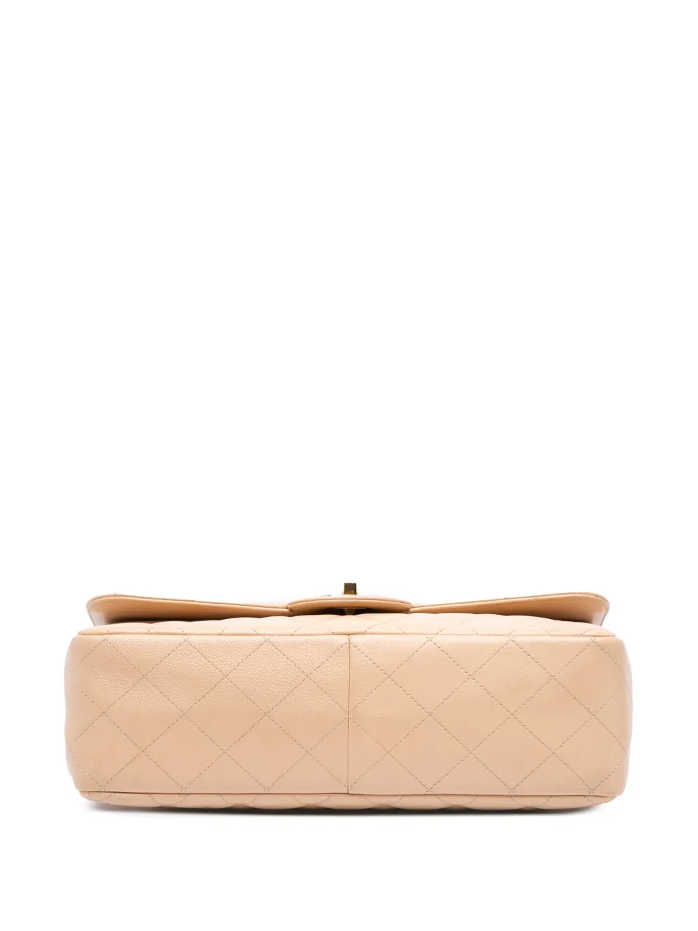 Pre-owned Chanel 2010-2011 Jumbo Classic Caviar Double Flap Shoulder Bag In Brown