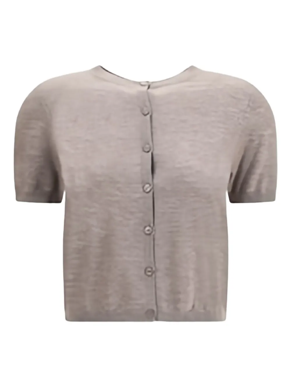 Lisa Yang Charlotte Short-sleeve Cardigan In Gray