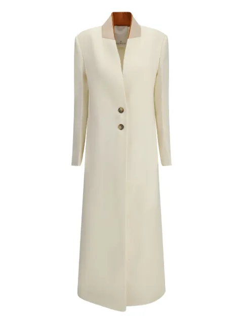 Di Stavnitser contrast-collar button coat