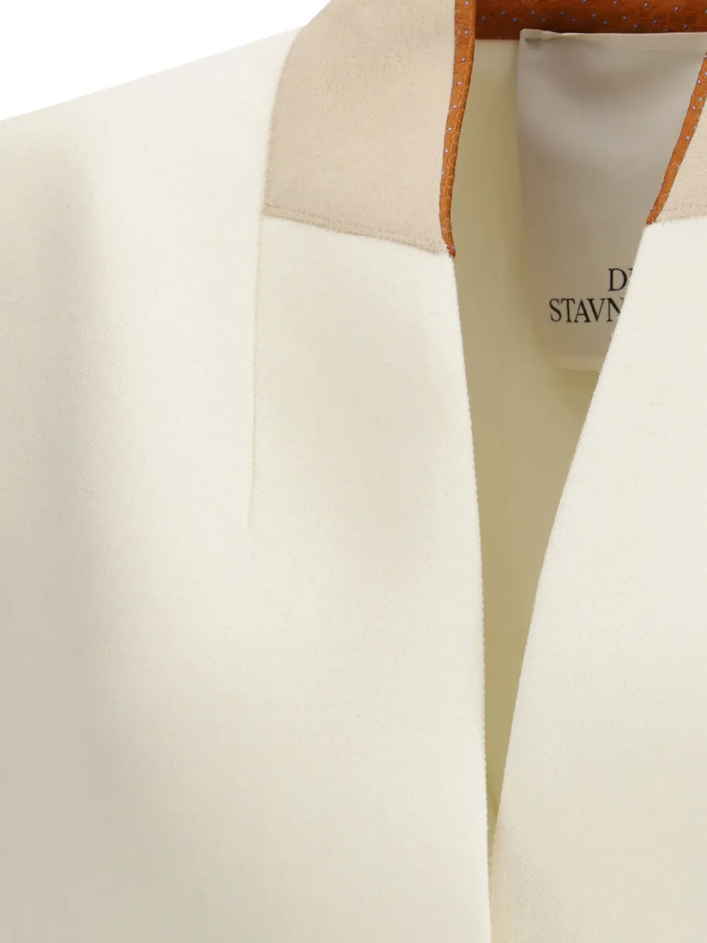Di Stavnitser Contrast-collar Button Coat In Neutral