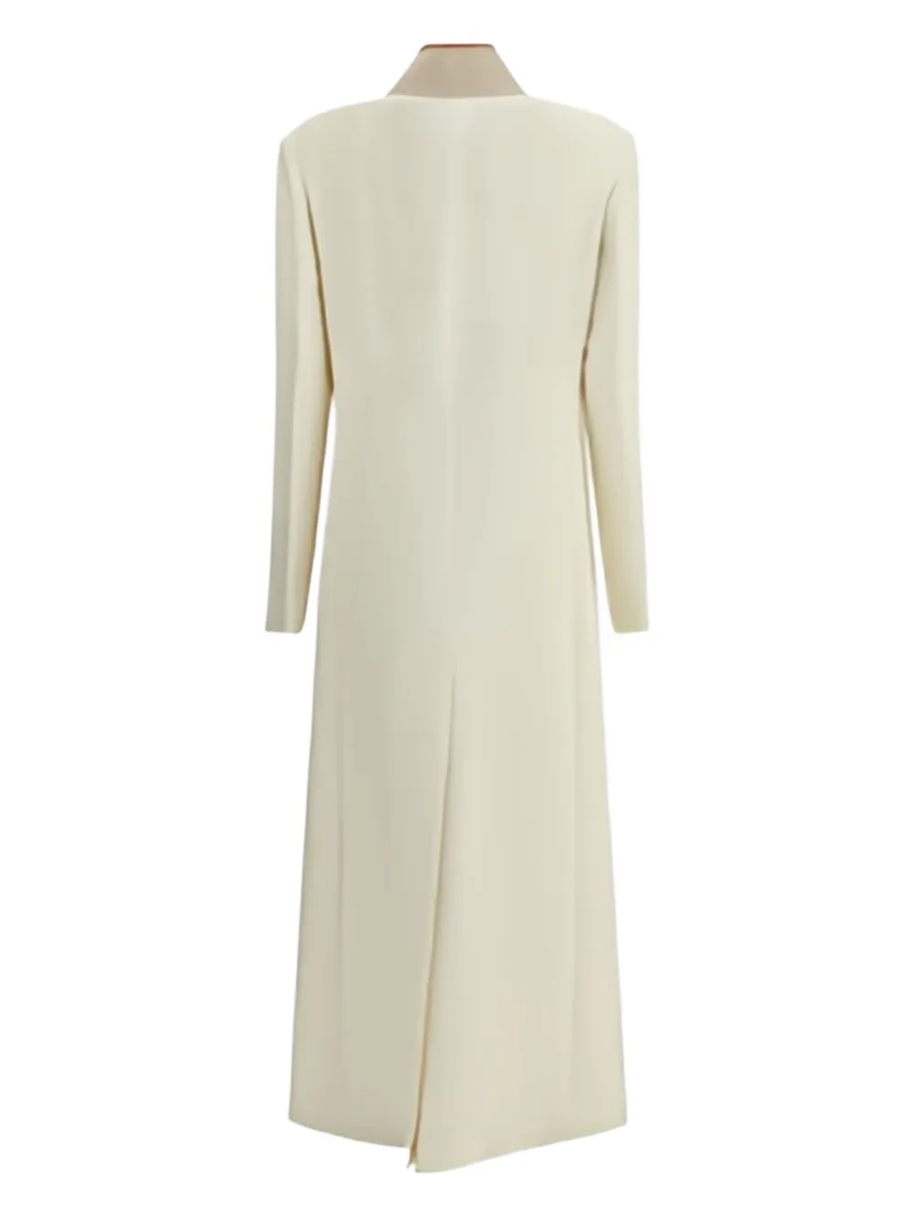 Di Stavnitser Contrast-collar Button Coat In Neutral