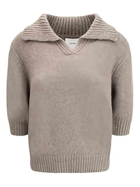 Lisa Yang polo-neck half-sleeve sweater