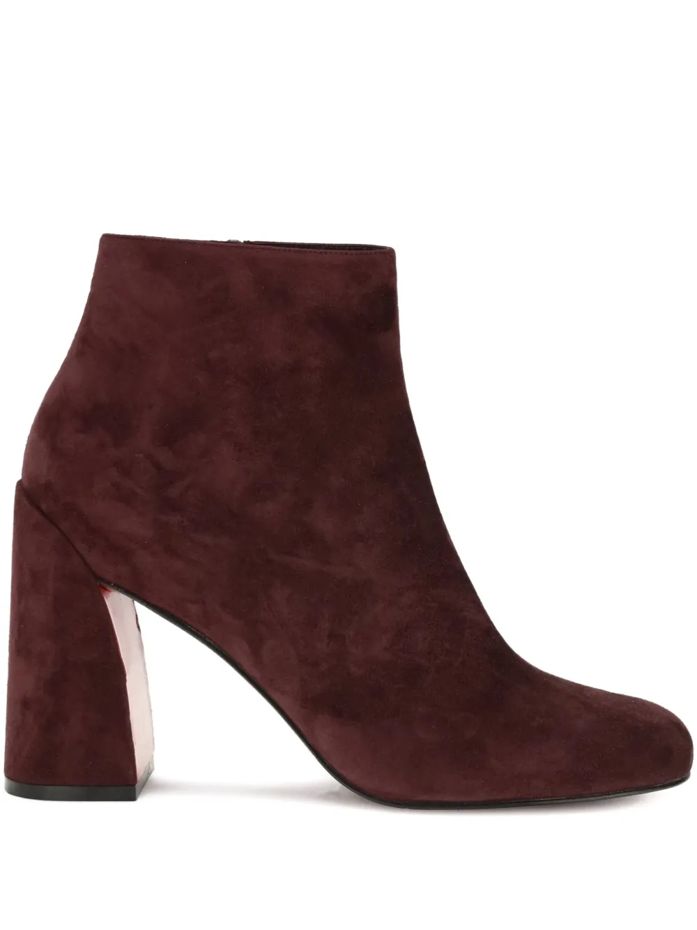Christian Louboutin 85mm Jane zip-detail suede boots | Red | Image 1