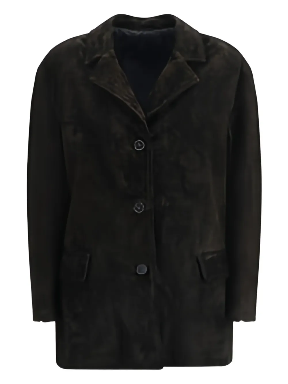 Salvatore Santoro Button-fastening Leather Jacket In Brown