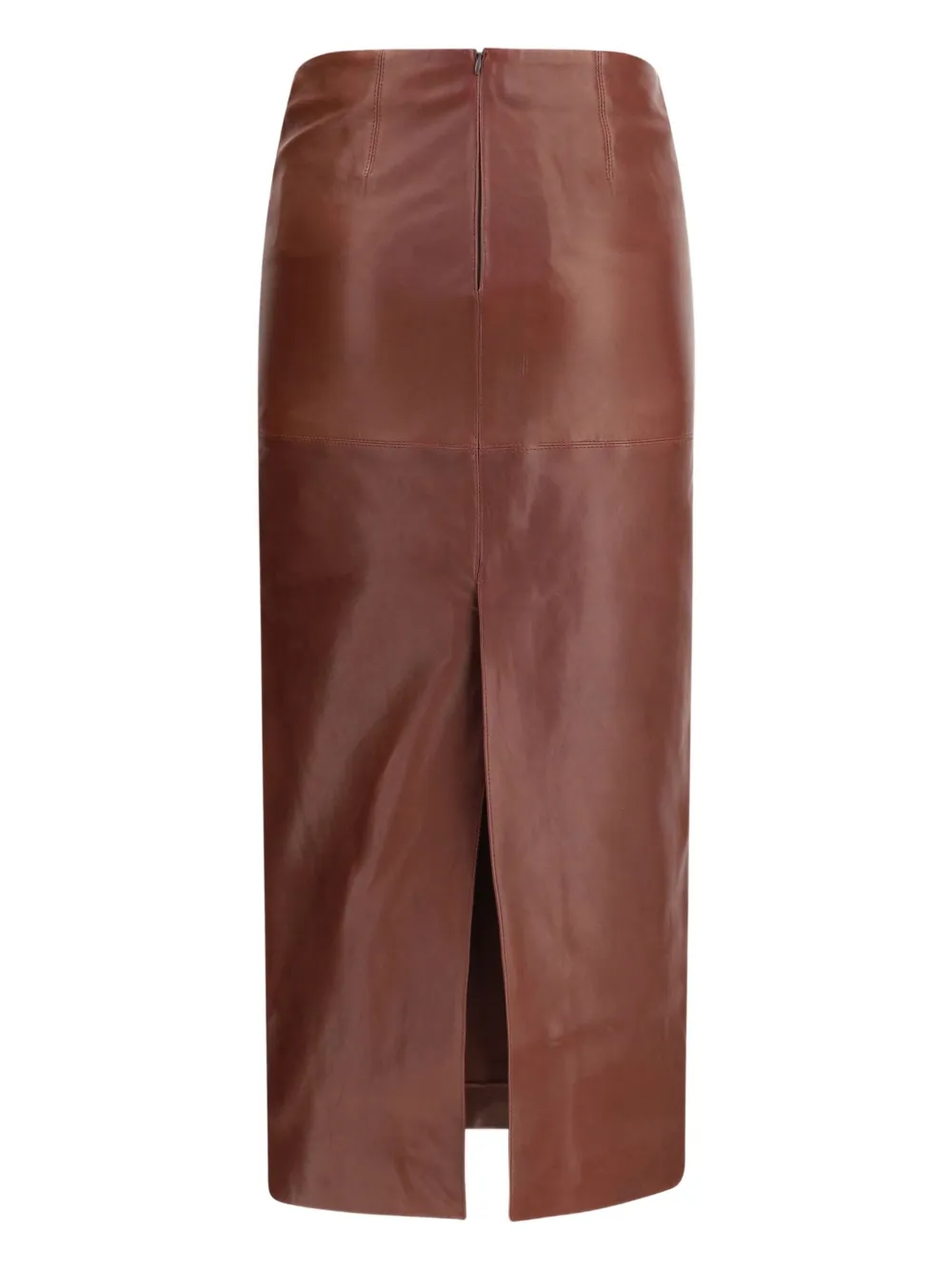 Petar Petrov leather pencil skirt - Bruin