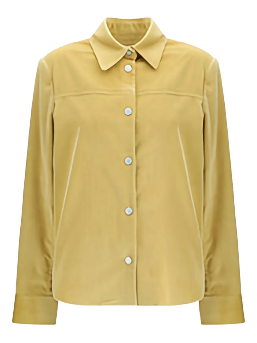 Jacob Cohen Corduroy Button-fastening Shirt In Yellow