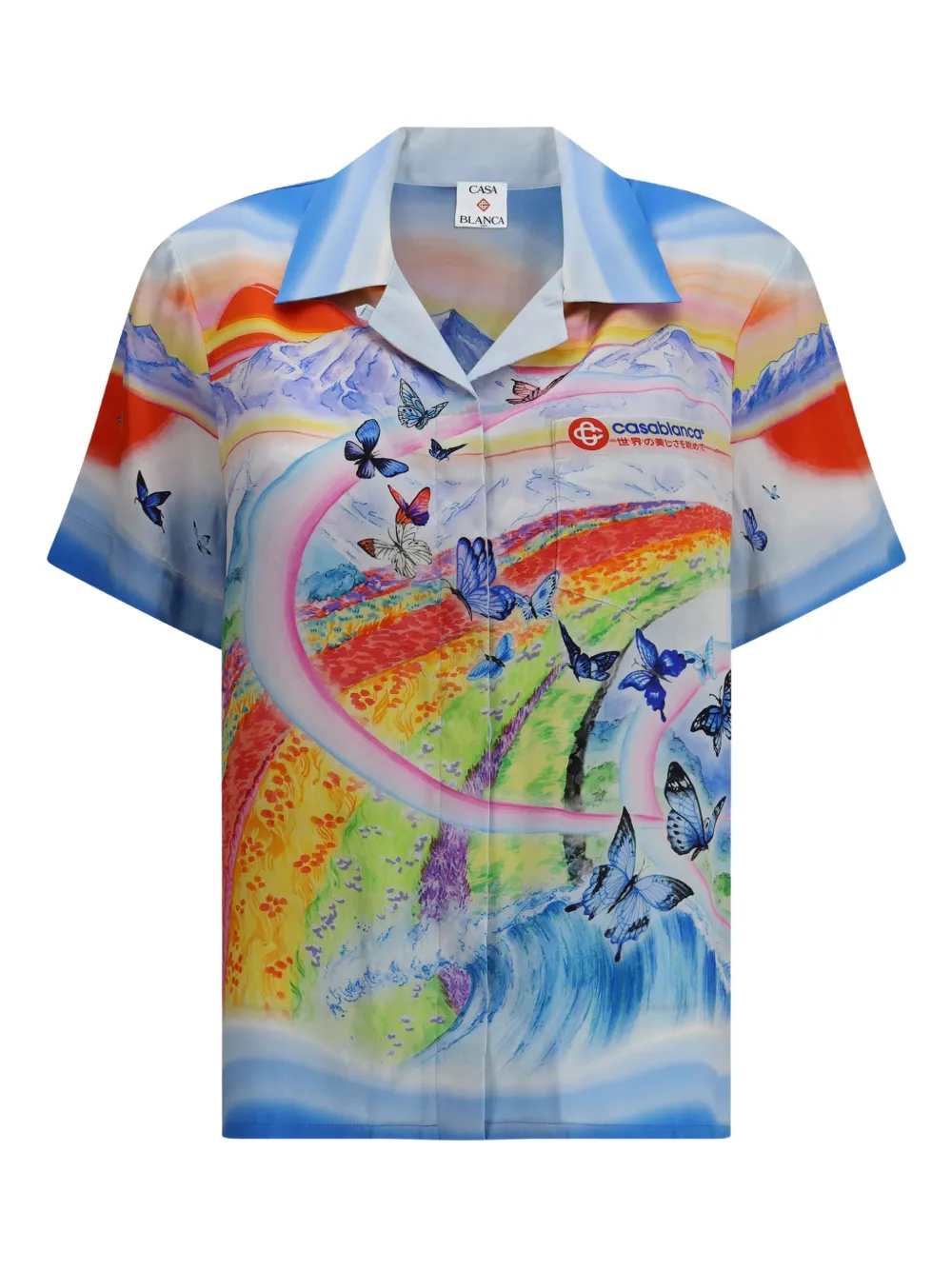 Casablanca graphic-print shirt | Blue | Image 1