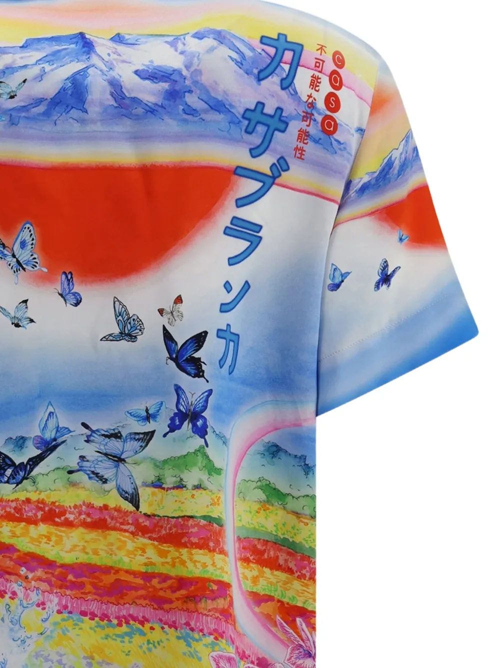 Casablanca Blouse met grafische print Blauw