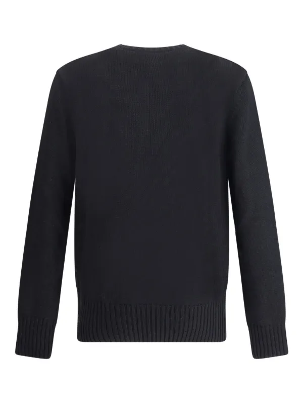 Givenchy embossed-logo crew-neck Sweater | Black | FARFETCH