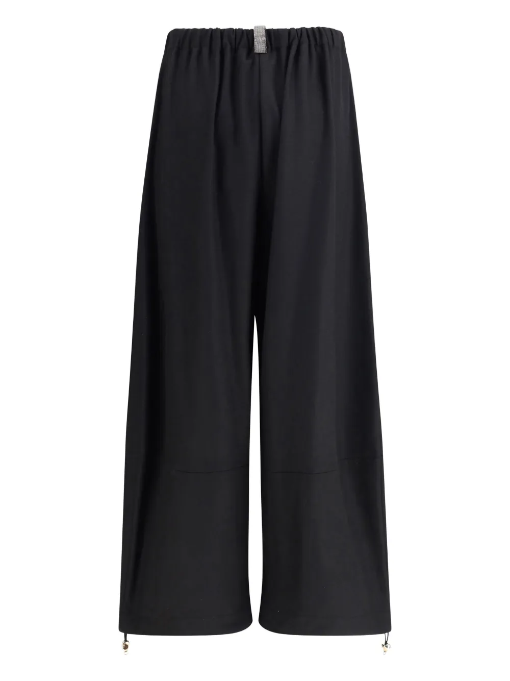 Fabiana Filippi Broek met elastische taille - Zwart