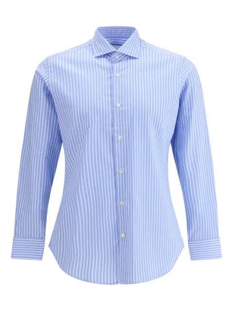 Caliban striped long-sleeve shirt
