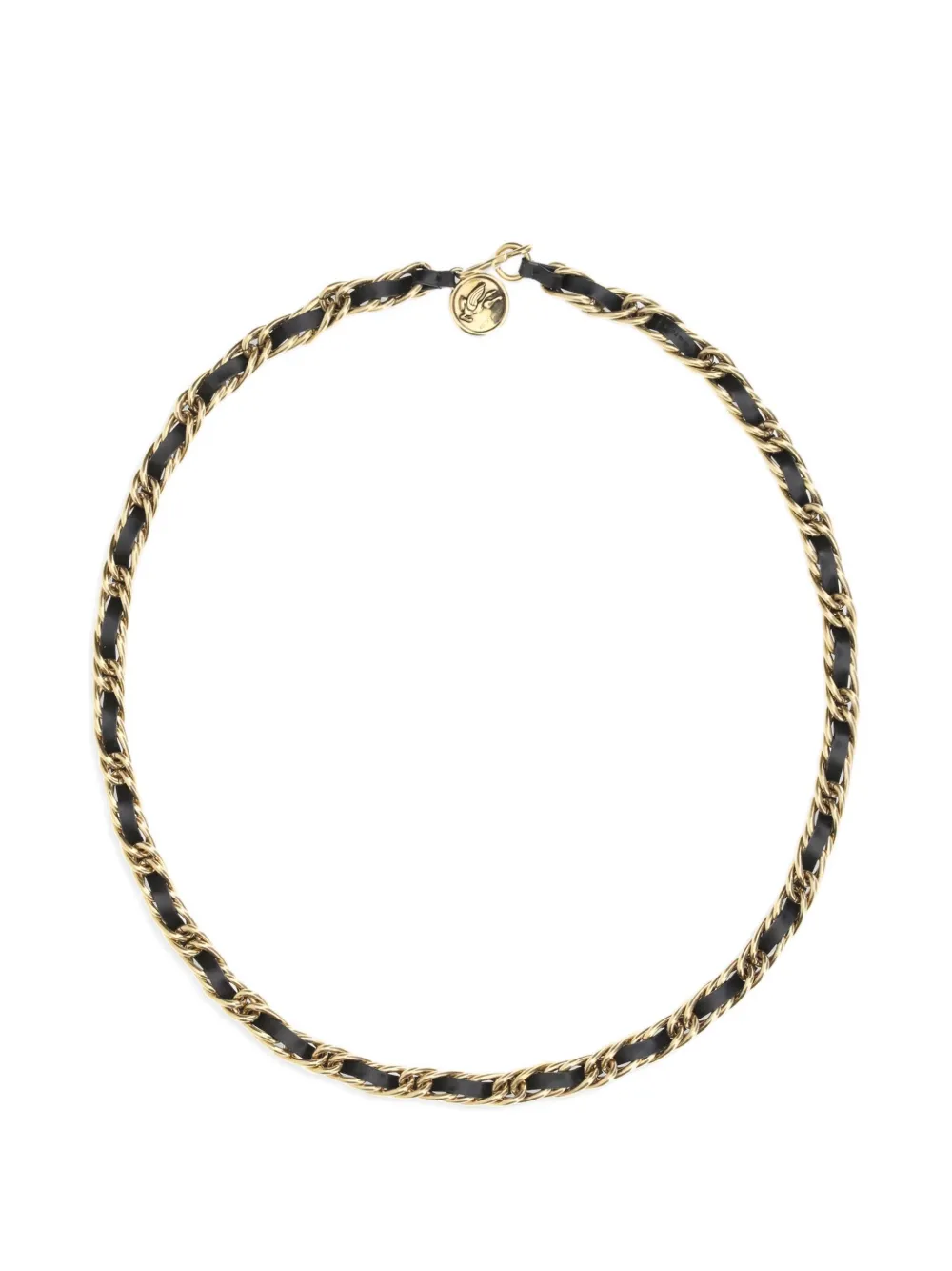 ETRO leather-chain belt - Zwart
