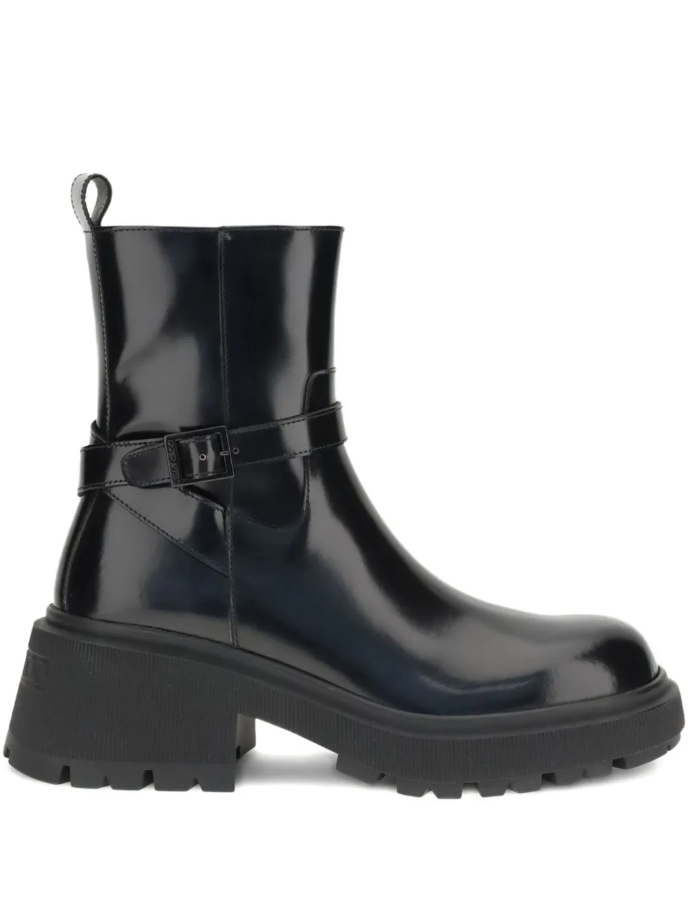 Jimmy Choo Conny Flat Buckle-strap Platform Boots In Black