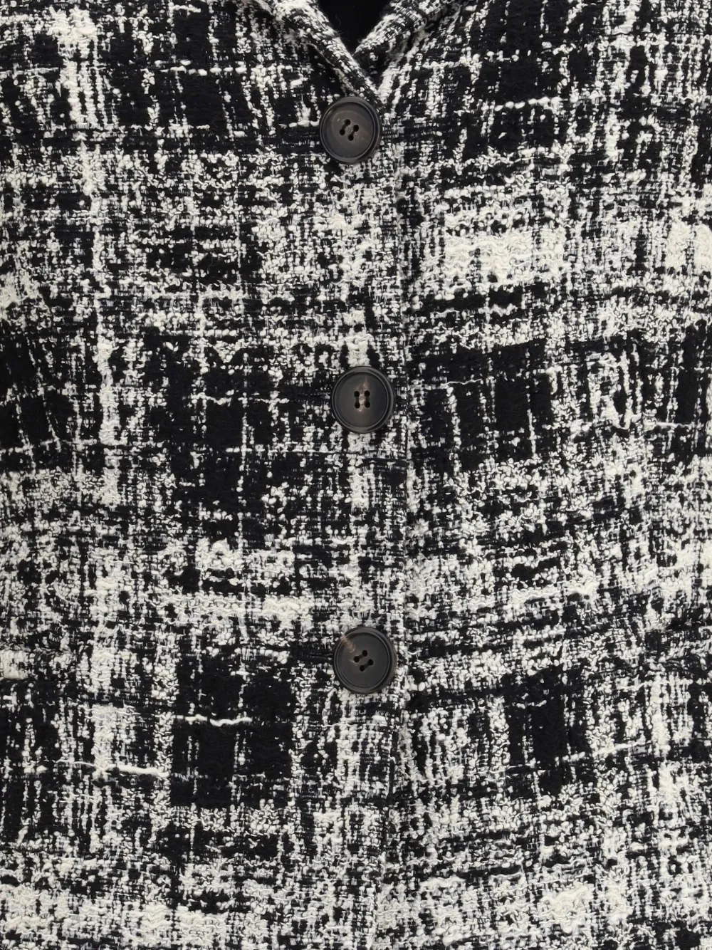 Sara Roka Abstract-check Button Jacket In Gray