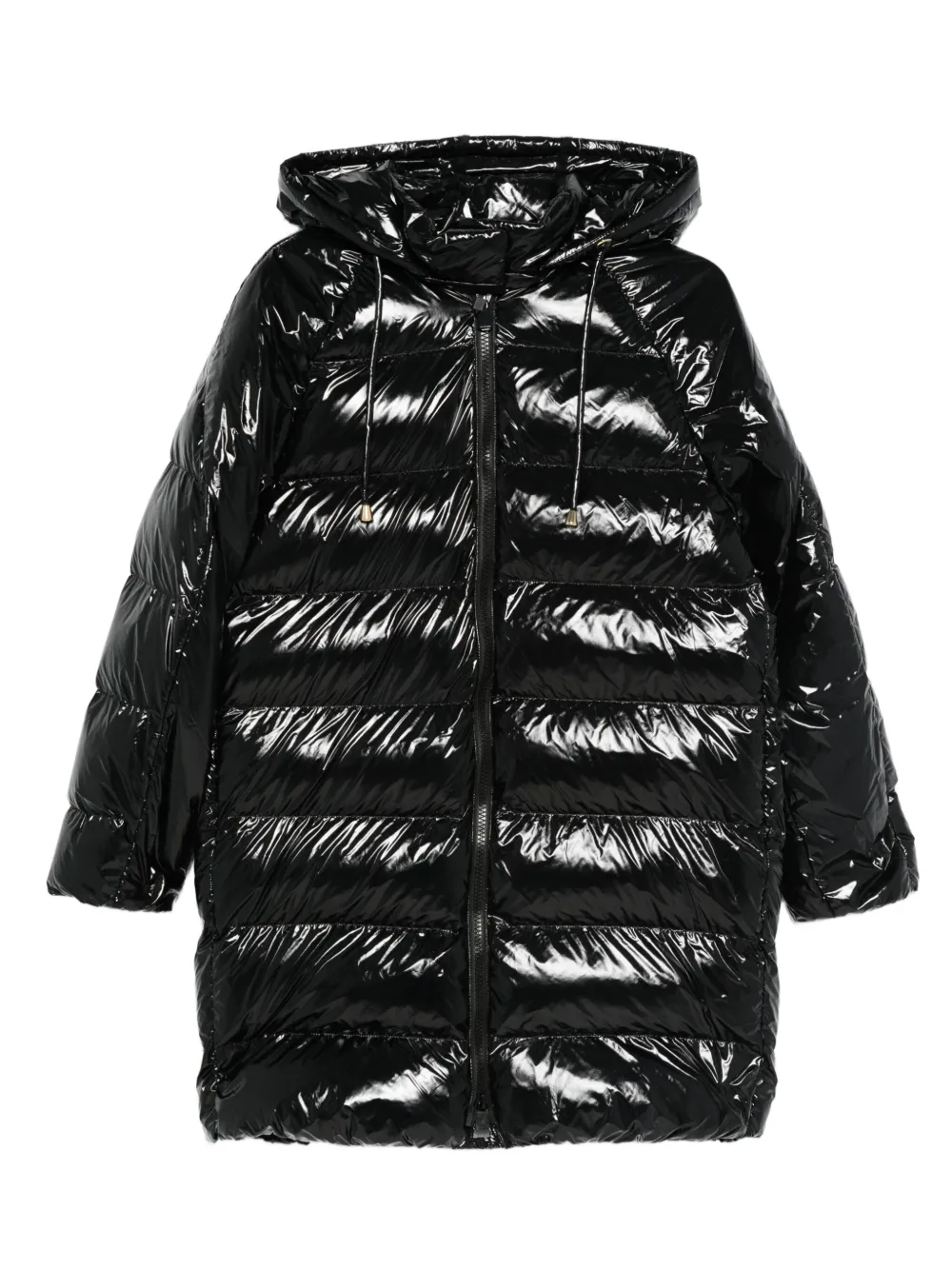PINKO hooded-quilted coat - ブラック PINKO hooded-quilted coat - ブラック