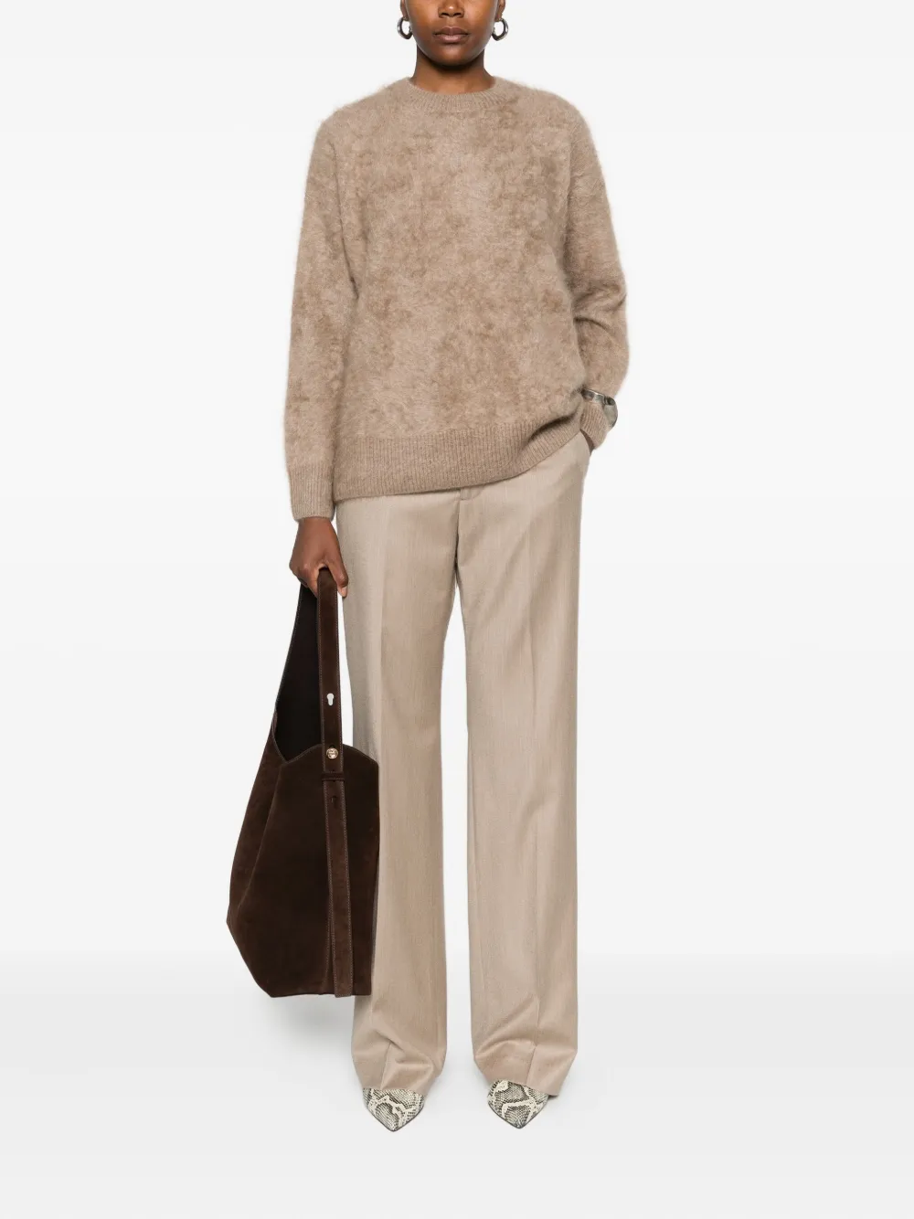 Berwich Patrizia straight-leg trousers - Beige
