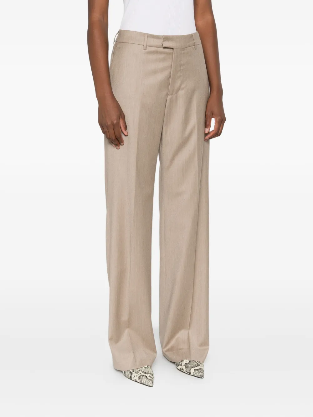 Berwich Patrizia straight broek Beige