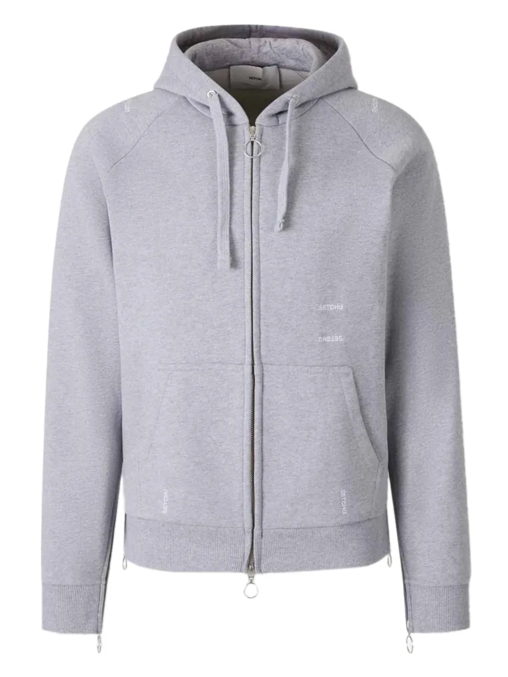 Setchu embroidered-logo hoodie | Grey | Image 1
