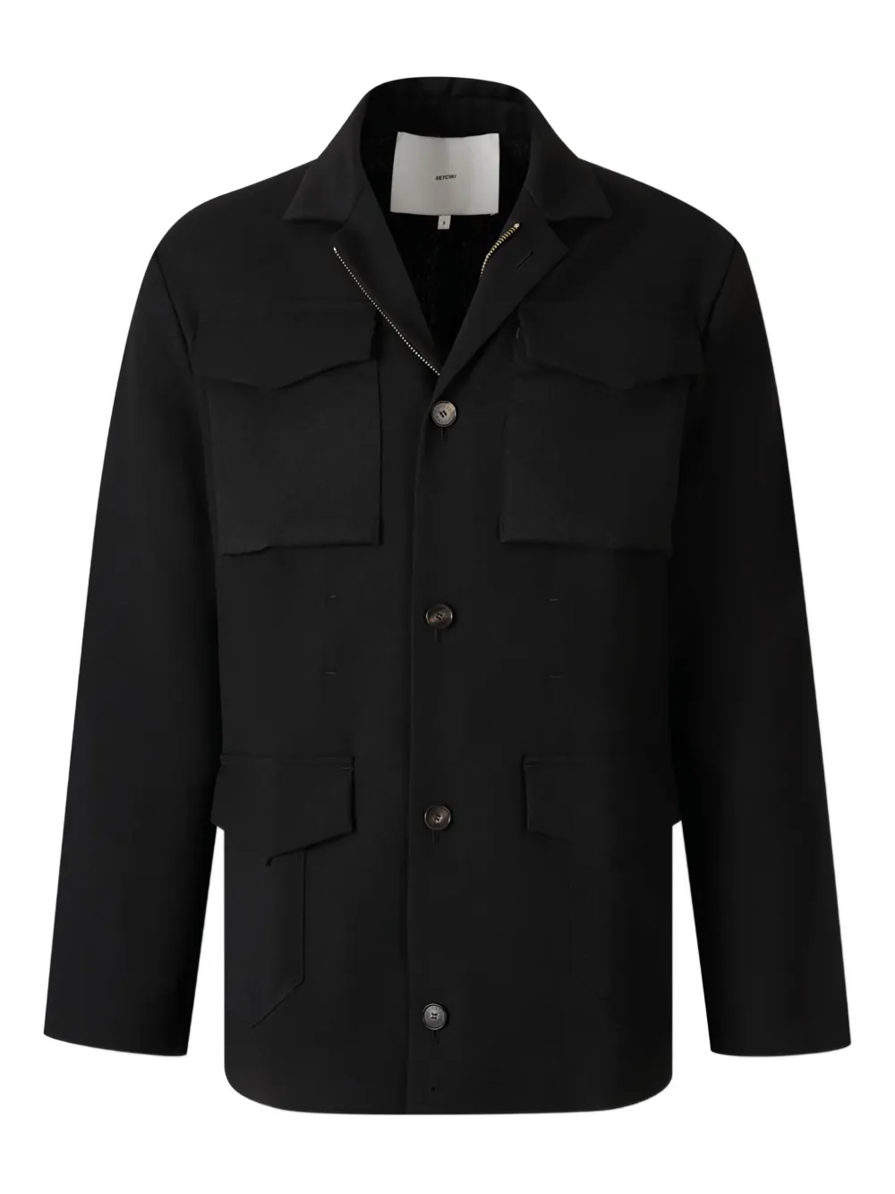 Setchu virgin-wool shirt jacket | Black | Image 1