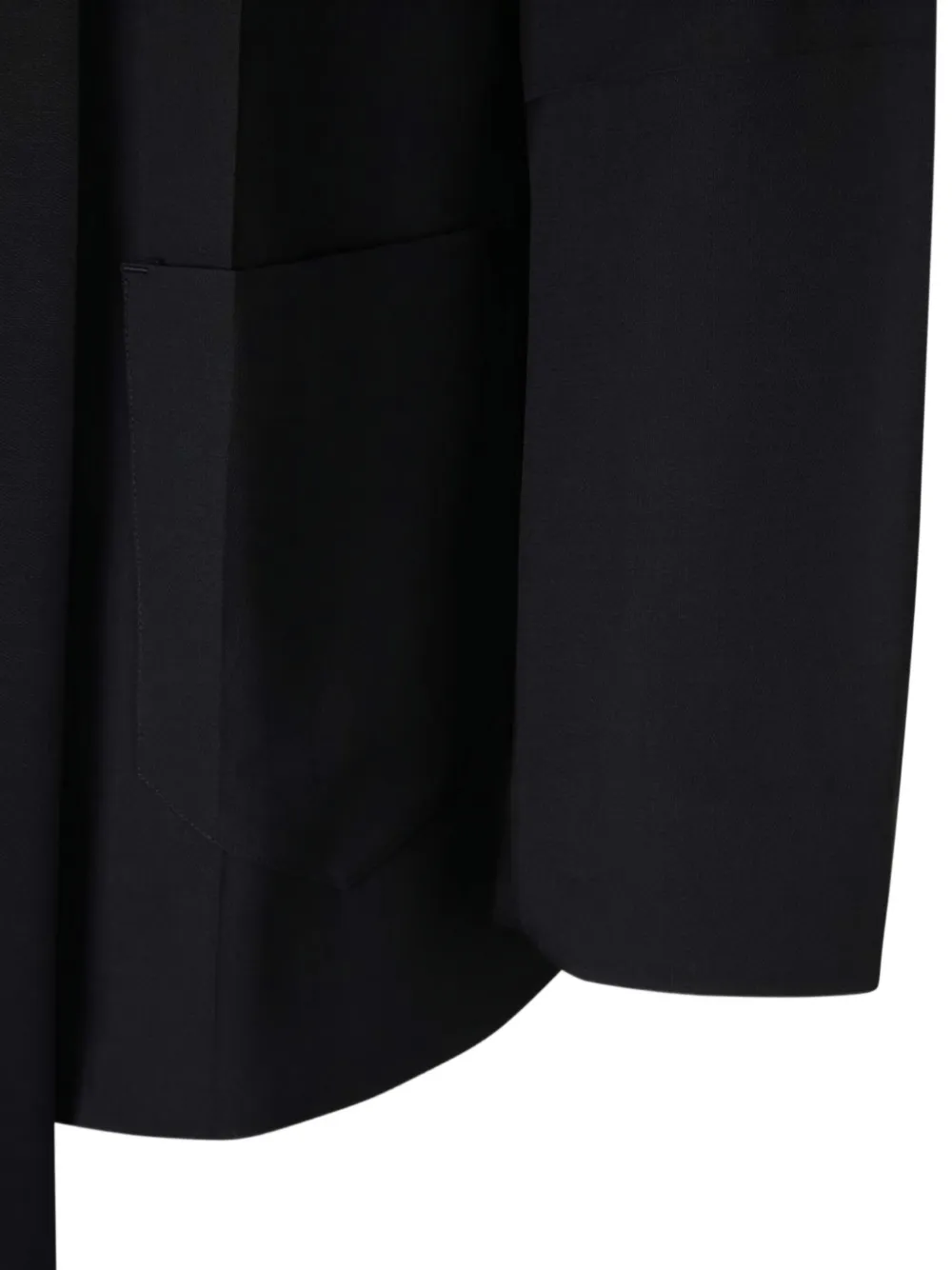  Setchu Double-breasted Tie-detail Blazer - Black 