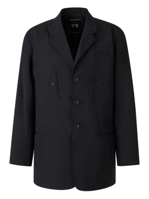 Y-3 button-fastening besom-pocket jacket
