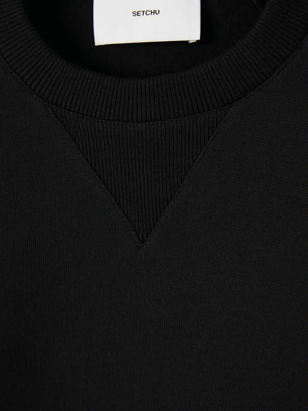 Setchu Crew-neck Sweatshirt In Black
